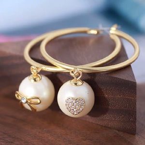 ❗️LAST ONE❗️Kate Spade Pearl Hoop Earrings